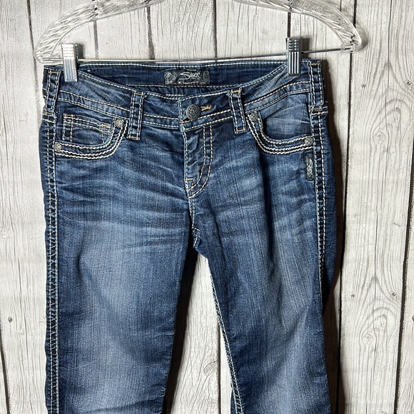 Silver Frances distressed jeans size 27 - Picture 2 of 14